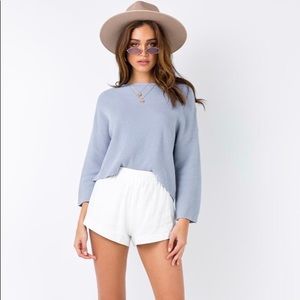 Princess Polly Laneway Grey/Blue Long Sleeve Top